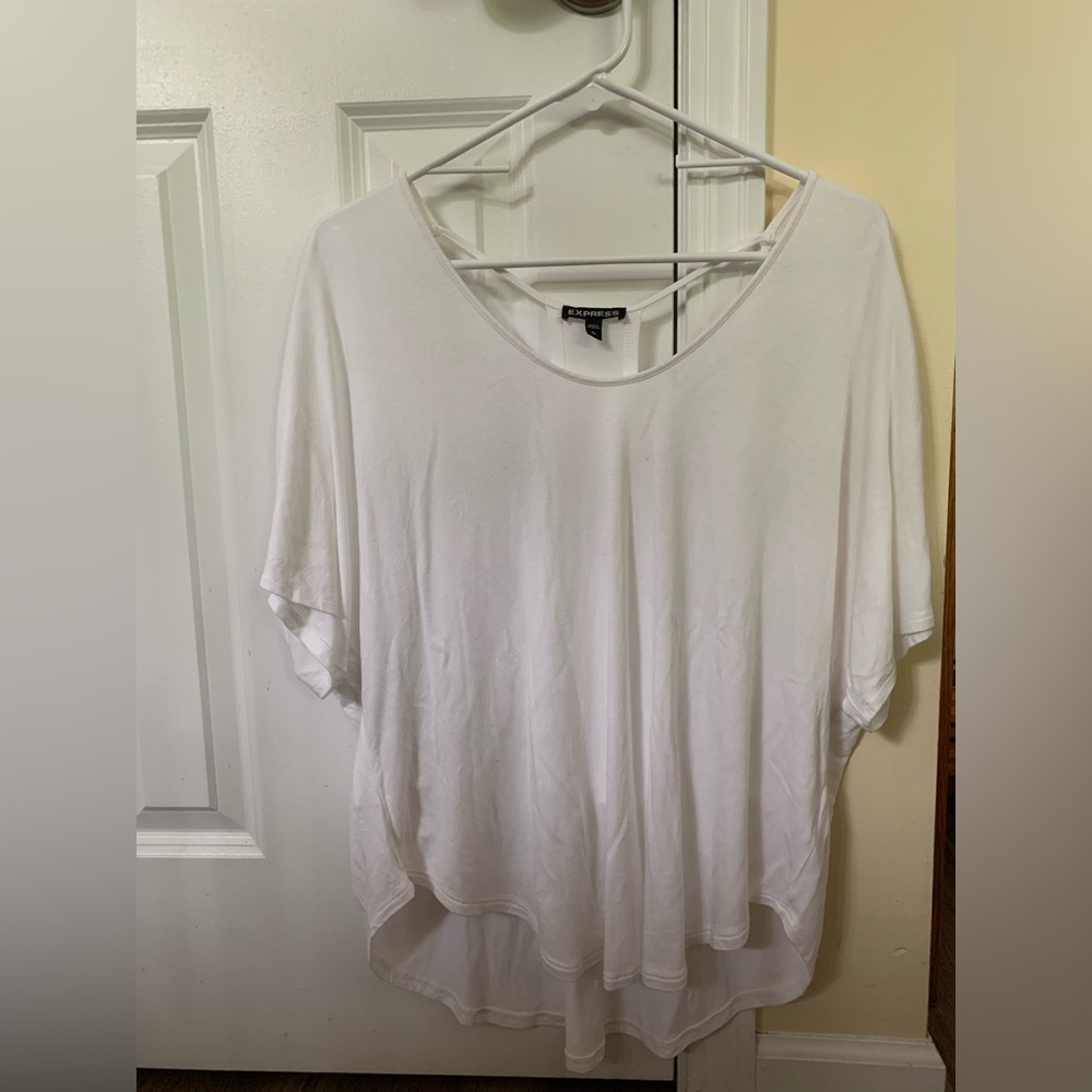 Express white knit top size M